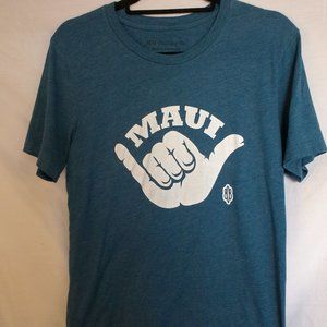 808 Clothing Co Maui Hawaii Teal Blue Medium Tee Short Sleeve